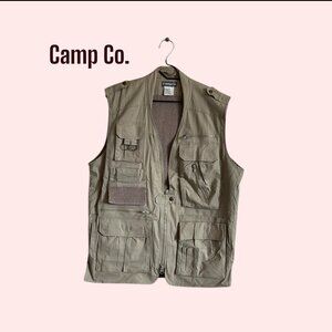 Humvee Camp Co NWT Tactical Safari Vest L Khaki Utility Multi Pocket Outdoor